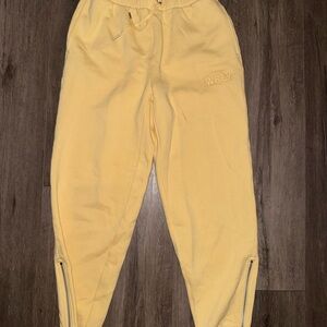 WSLY Yellow Joggers with Adjustable Ankle Zippers